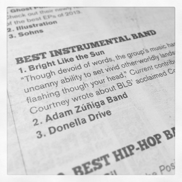 Adam wins Best Instrumental Band (2nd place)