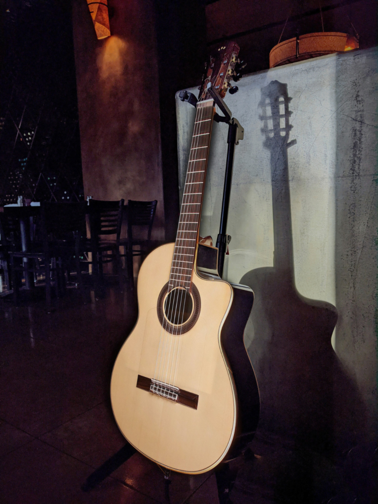 a photo of Adam's guitar